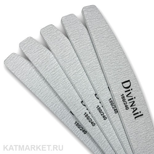 Divinail Пилка серая 180/240 луна, блок 25шт (1шт-14,4р) 60619112