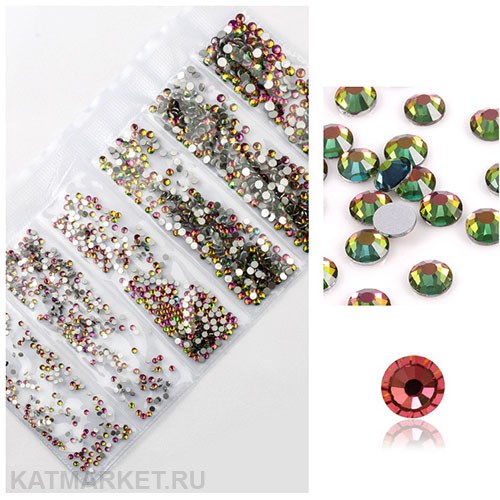 Стразы разных размеров в баночке, Хамелеон 61304102