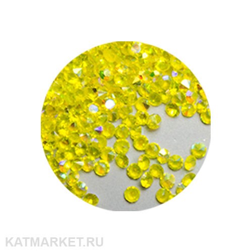 Хрустальная крошка голография 1440шт желтая 61307002