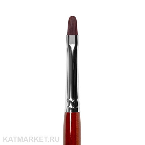 Roubloff DCr33R Кисть овальная для геля из вишневой синтетики #4 61104324