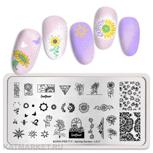 BornPretty Пластина для стемпинга Spring Garden L011 60501151