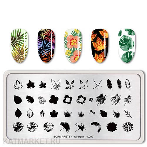 BornPretty Пластина для стемпинга Overprint L002 60501132