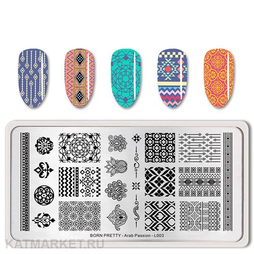 BornPretty Пластина для стемпинга Arab Passion L003 60501323