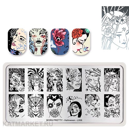 BornPretty Пластина для стемпинга Halloween L006 60501356