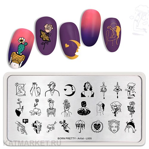 BornPretty Пластина для стемпинга Artist L005 60501025