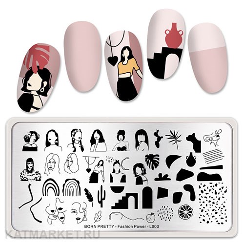 BornPretty Пластина для стемпинга Fashion Power L003 60501113