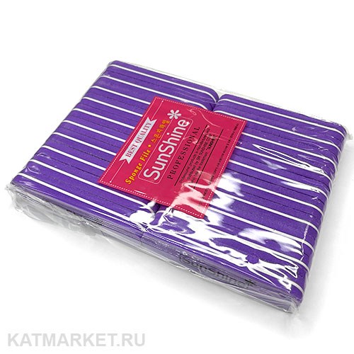 Sunshine Шлифовки Мини 100/180 блок 20шт, фиолетовые 60610002