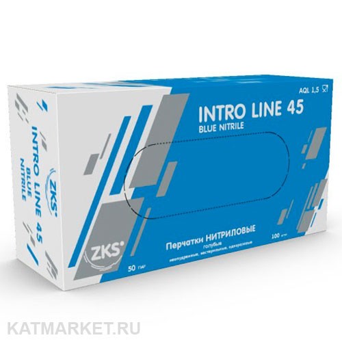 ZKS Intro Line 45 голубые XS 100шт Перчатки нитриловые 60417965