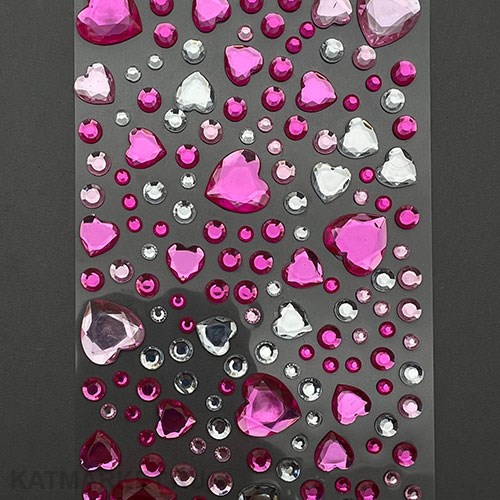 ZooNail Наклейки для ногтей, лица и тела микс с сердечками розовые (1834) 61601834