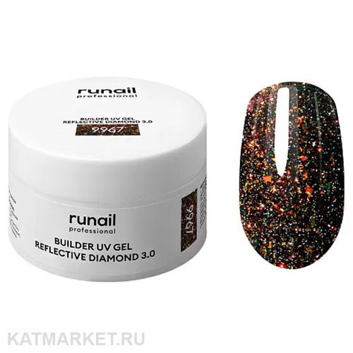 Runail 15г 9967 Моделирующий УФ-гель светоотражающий Builder UV Gel Reflective Diamond 3.0 банка 13506067