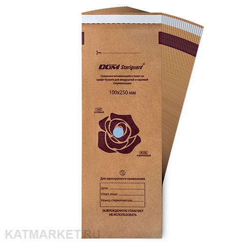 DGM Steriguard 100х250мм Пакеты для стерилизации крафт 100шт 60403213