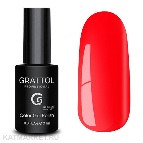 Grattol 9мл 30 Bright Red Неон Основная серия 10602030
