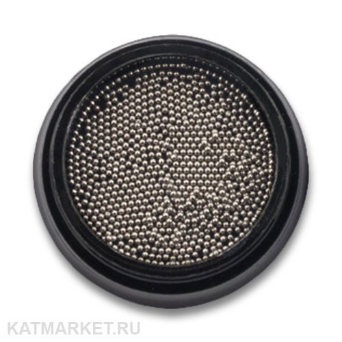 Металлические Бульонки в баночке, черные 1мм 61302032