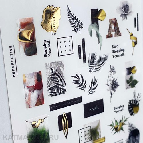 Nartex Слайдер на прозрачной пленке 56 золото 61289057