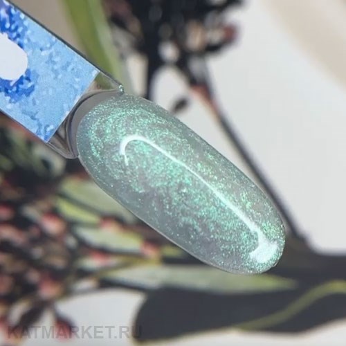 Divinail 15мл Топ Infinity без липкого слоя 03 Green с перламутровым эффектом 12303063