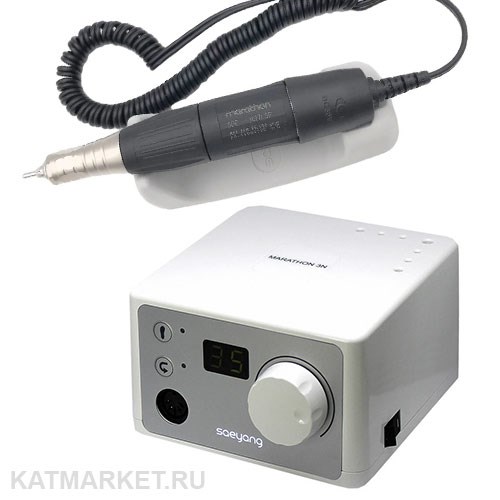 Аппарат для маникюра и педикюра Marathon 3N Silver, наконечник H37LSP, Корея 22102621
