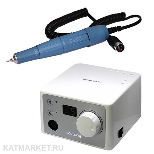 Аппарат для маникюра и педикюра Marathon 3N Silver, наконечник SH37L(M45), Корея 22102622