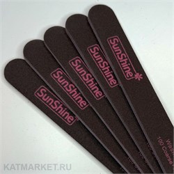 Пилка SunShine Прямая 100/180 Brown, блок 25шт 60607355