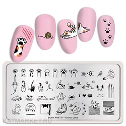 BornPretty Пластина для стемпинга Animal L003 60501303