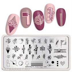 BornPretty Пластина для стемпинга Flower Tango L002 60501062