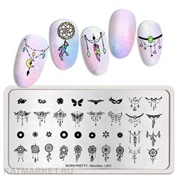 BornPretty Пластина для стемпинга Mandala L001 60501071
