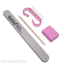 Набор Пилка Sunshine 100/180, Апельсиновая палочка, Мини-баф, Щетка 60618203