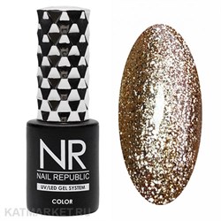 NR 10мл Гель-лак 384 жидкий кристалл, Оранжевый 11708384