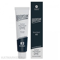 Bronsun Краска для ресниц и бровей, цвет иссиня-чёрный #3 15мл 83602130