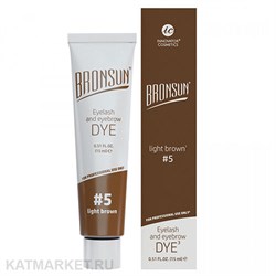 Bronsun Краска для ресниц и бровей, цвет светло-коричневый #5 15мл 83602150