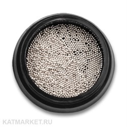 Металлические Бульонки в баночке, серебро 0,8мм 61302011