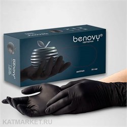 Benovy черные S 100шт Перчатки нитриловые 60417212