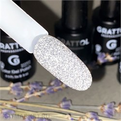Grattol 9мл Bright Silver Светоотражающий гель-лак 10613301