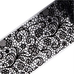 Фольга 50см Черное Кружево 02 61508002