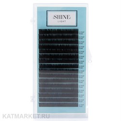 elSHINE Чёрные ресницы Light, отд.длины (D 0,07 07mm) 16 лент 83102207