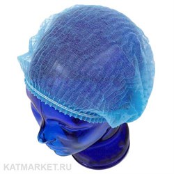 WhiteLine Шапочки 50шт нетканые Шарлотта голубые 60401022