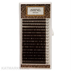 elSHINE Ресницы темно-коричневые Brown, отд.длины (M 0,10 13mm) 16 лент 83104333