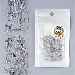 ZooNail Фольга Сетка Поталь 4*25см белая/серебро (1581) 61606581