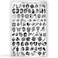 {{photo.Alt || photo.Description || 'Малина Пластина для стемпинга 17 "Олдскул" (без демо-листа)'}}