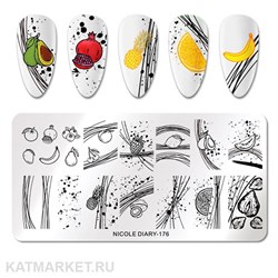 Nicole Diary Пластина для стемпинга 176 60502176