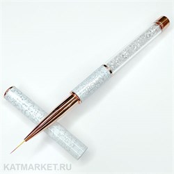 BQAN Кисть со стразами белый мрамор 11мм 61103031