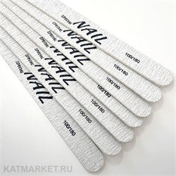 SpecialNail Пилка тонкая деревянная серая 100/180 прямая 60621001