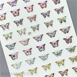 Фольгированные Наклейки PopFinger 01 фольгированные бабочки 61212101