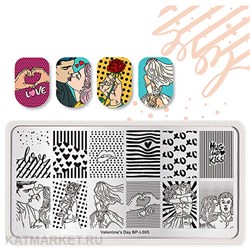 BornPretty Пластина для стемпинга Valentine's Day L005 60501175