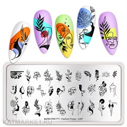 BornPretty Пластина для стемпинга Fashion Power L007 60501117