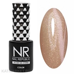 NR 10мл Гель-лак 118 Мерцающий песочно-коричневый 11708118