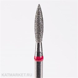 Система Фреза алмазная 856.104.243.100.023 (арт.71002523) Пламя удлиненное красное 2,3мм 71002523