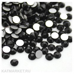 Стразы стекло, Черные ss6(1.9мм) 200шт 61305094
