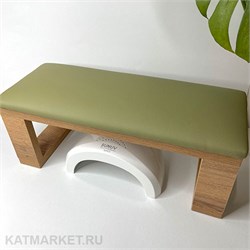Подставка под руку Лофт, дерево с оливковой подушкой 60808406