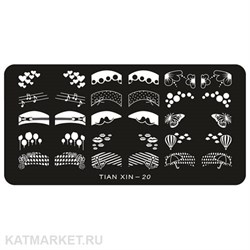 TIAN Пластина для стемпинга 20 60509020