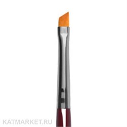 Roubloff Ca06 Кисть наклонная из рыжей синтетики для бровей и подводки ресничного края #6 61107016